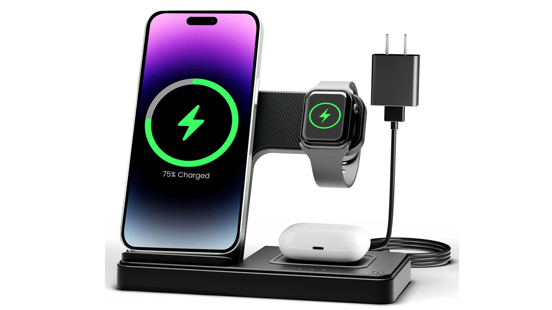 Apple compatible 3-in-1 charging dock