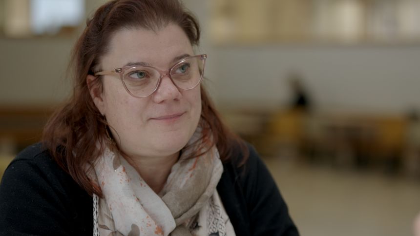 Katja Holmala, a senior scientist Natural Resources Institute Finland, studies wolf populations.