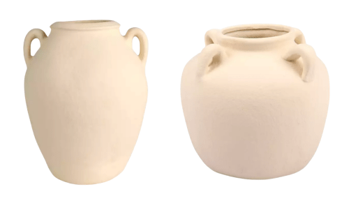 ivory ceramic jug vases
