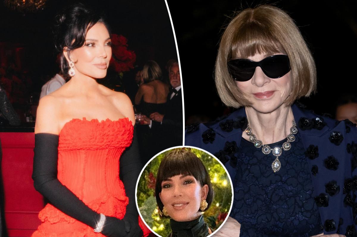  Kris Jenner debuts Anna Wintour-style bob haircut for the holidays