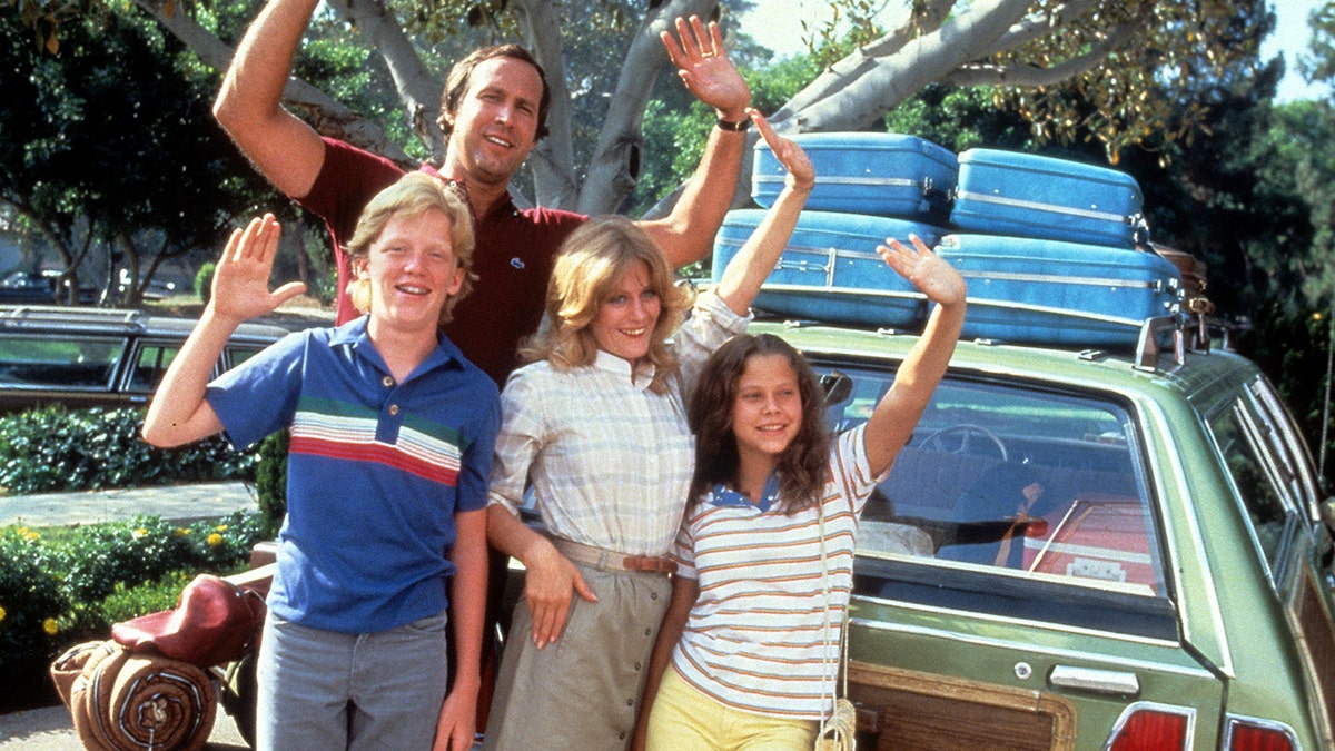 Chevy Chase and the cast of "National Lampoons Vacation" in a scene from the movie.