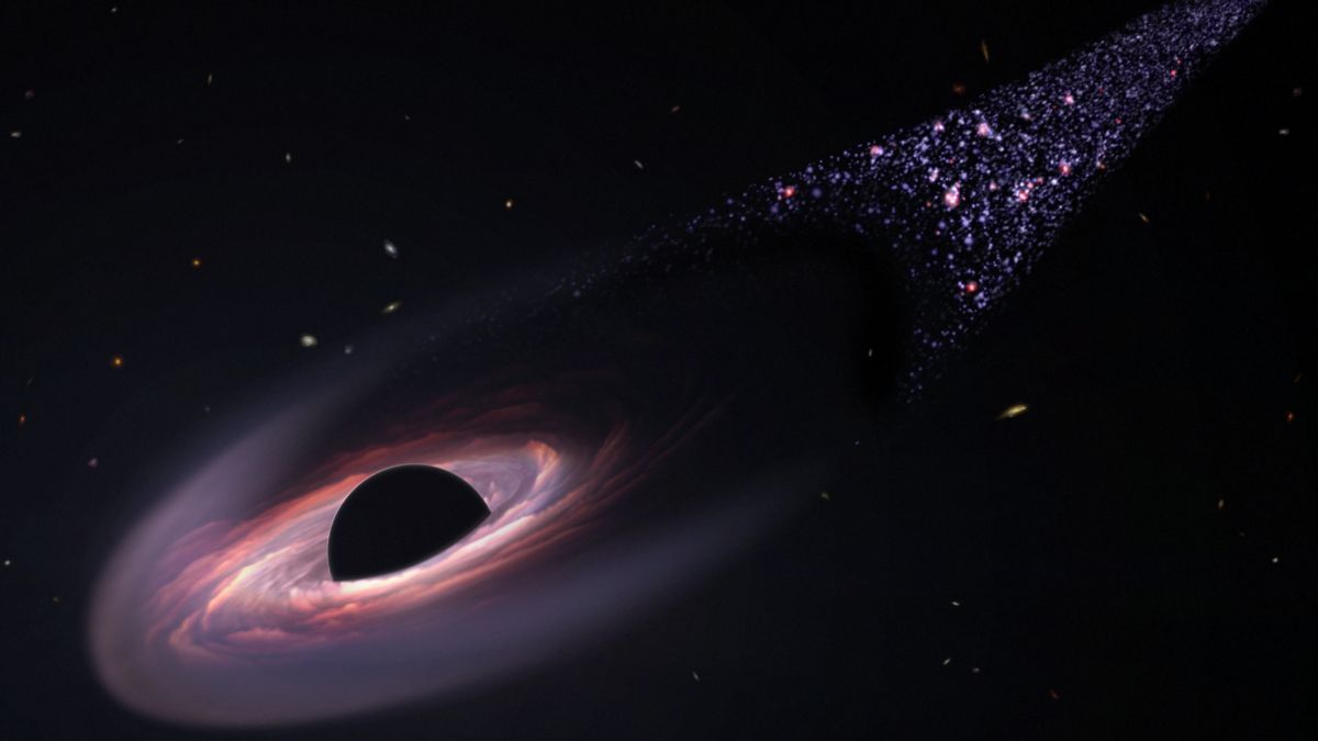  First Runaway Supermassive Black Hole Tearing Through Space : ScienceAlert