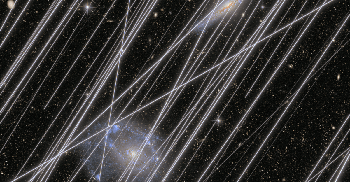  Satellites keep photobombing the Hubble telescope, and it’s getting worse