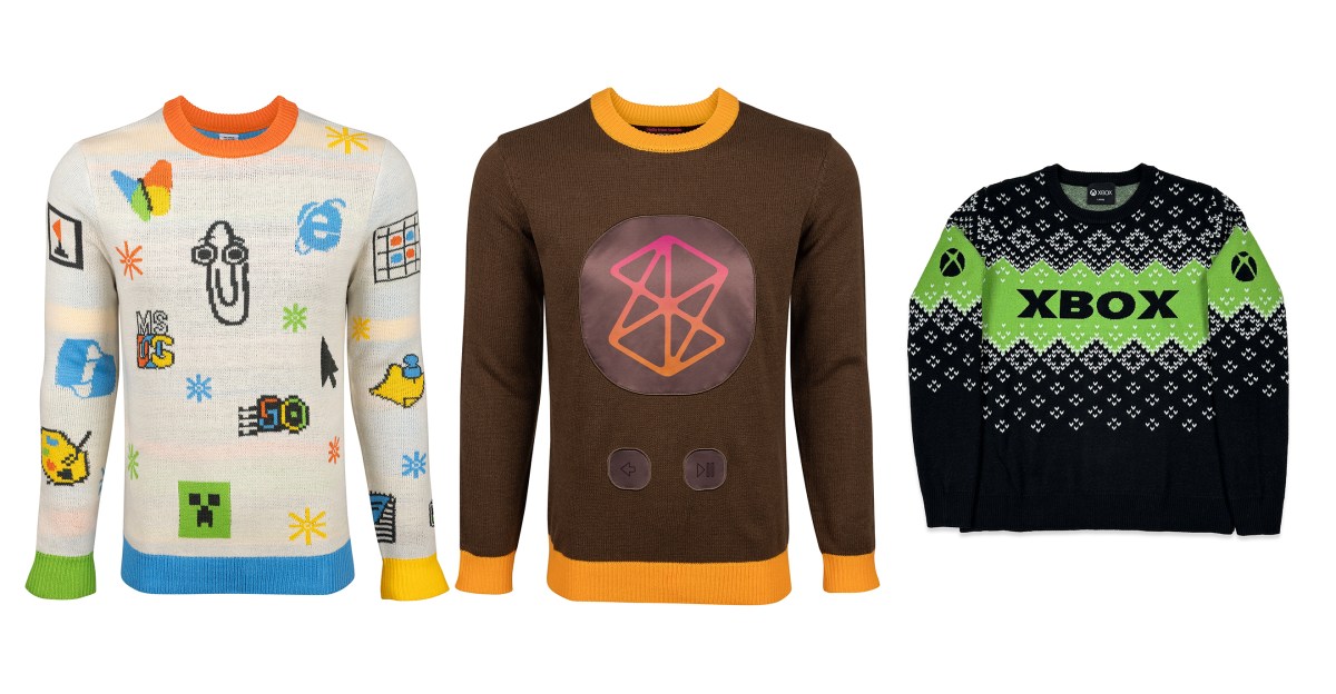  Microsoft’s ugly sweaters return with Clippy, Xbox, and Zune brown options