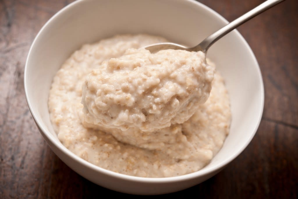 A bowl of oatmeal for breakfast may help lower levels of LDL “bad” cholesterol. Getty Images