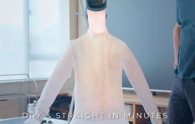 Lunabot helps dry and iron clothing right from the washer.