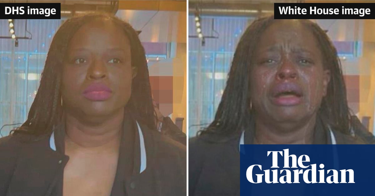  White House posts digitally altered image of woman arrested after ICE protest | Trump administration