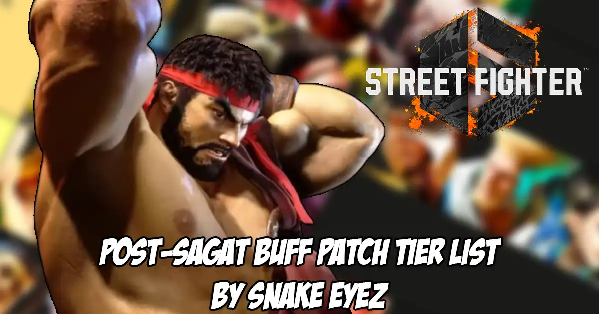  Snake Eyez releases new tier list for Street Fighter 6, declares Ryu to be ‘amazing’ but slightly overrated