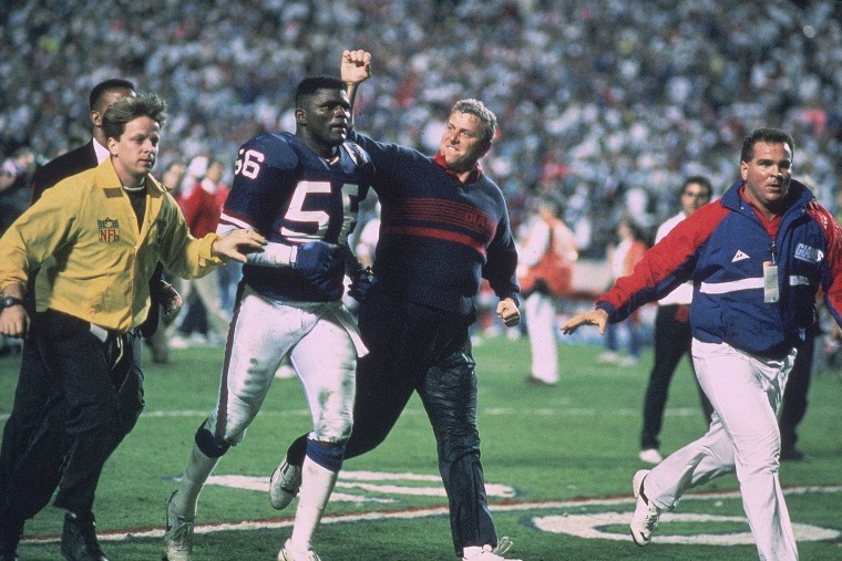Bill Parcells after Super Bowl win against Buffalo Bills in Tampa, FL on Jan. 27, 1991. 