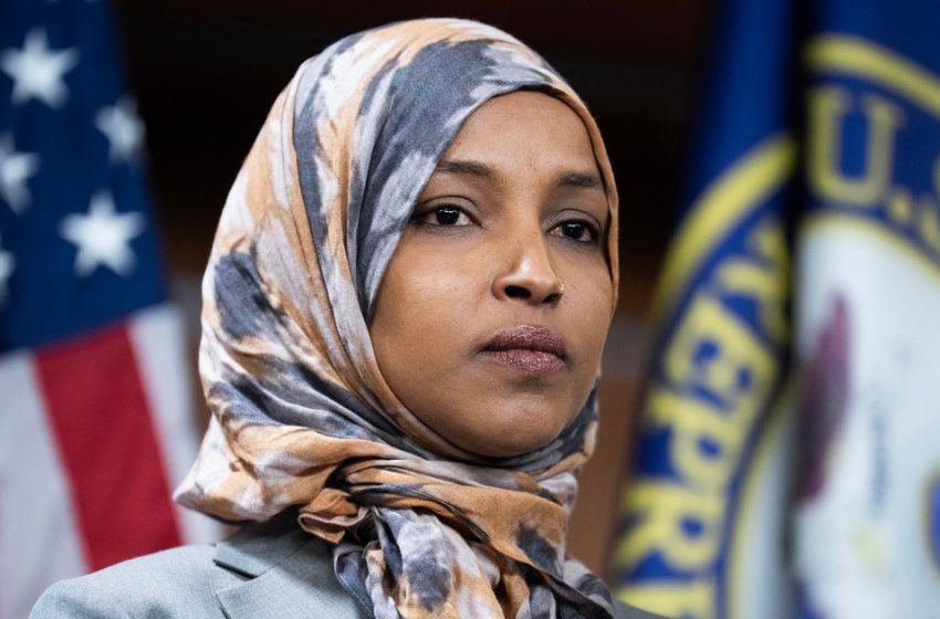  Man lunges at Ilhan Omar during town hall and tries to spray her with unknown substance