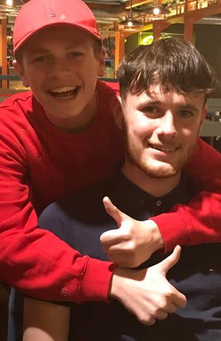 Richard Abrahams / SWNS Luke Abrahams and his younger brother Jake