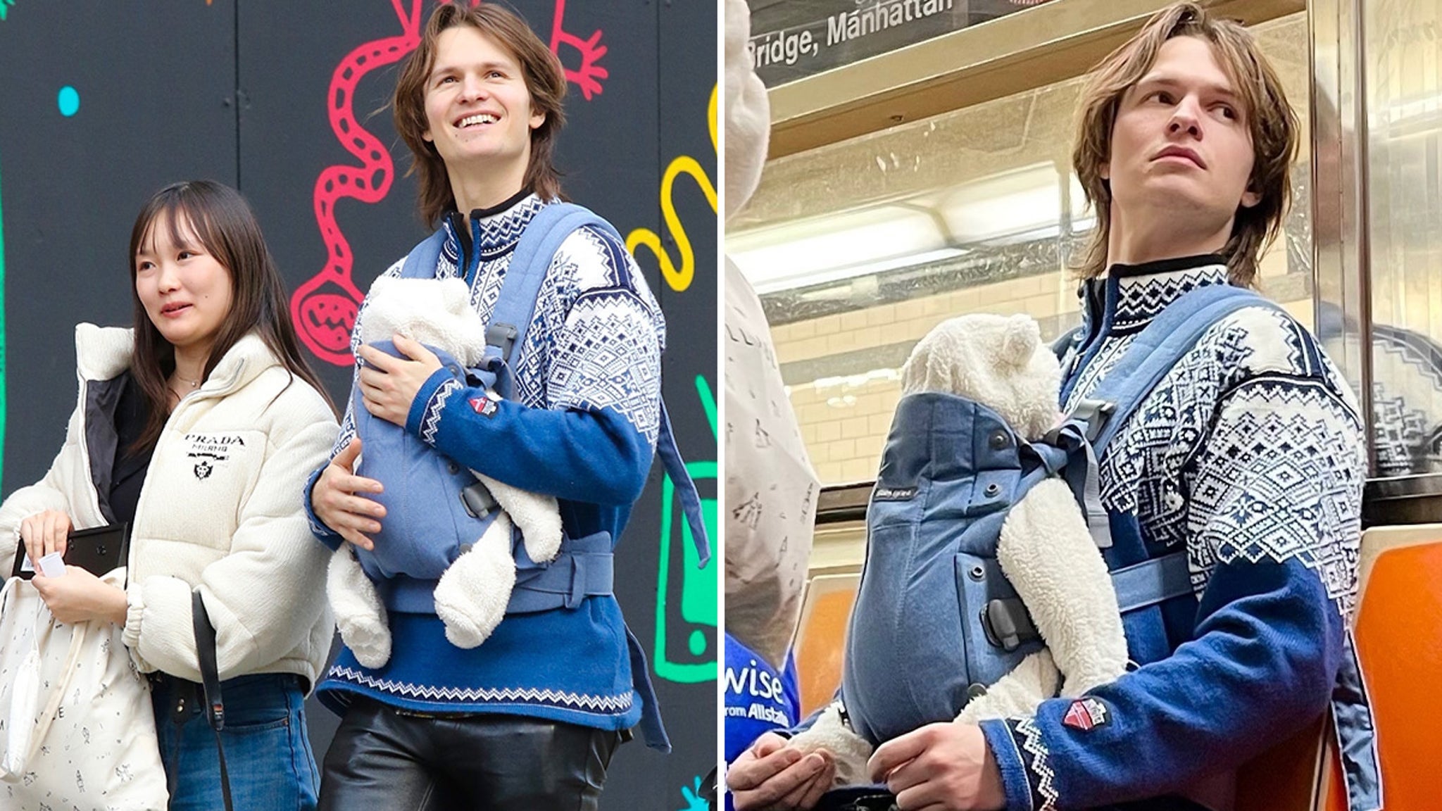  ‘Baby Driver’ Star Ansel Elgort Trades Getaway Car for Subway in 1st Pics With Baby