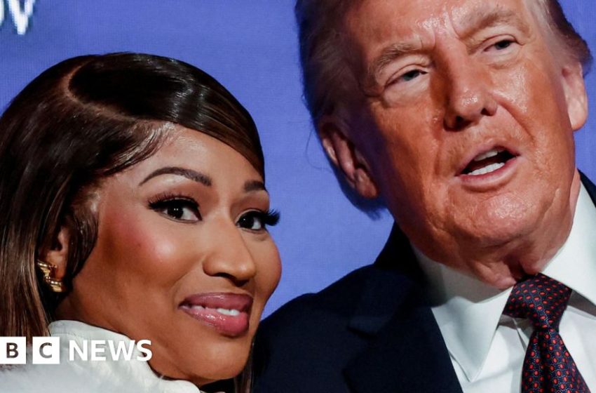  Nicki Minaj calls herself Trump's 'number one fan' and shows off gold card visa – BBC