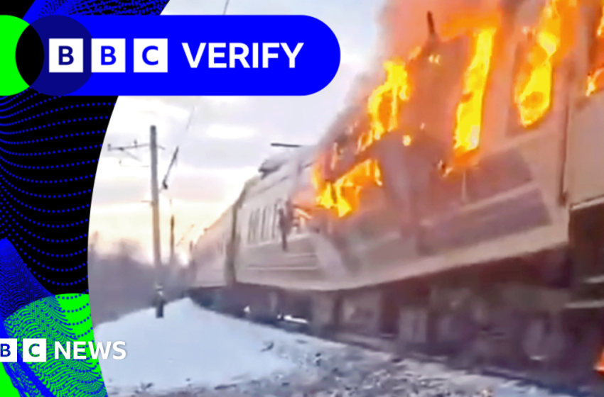  BBC Verify: Dramatic footage shows baby among those evacuated from blazing Ukraine train
