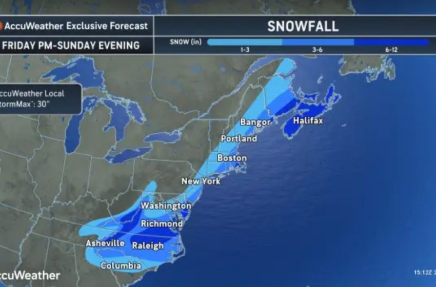  N.J. weather: ‘Bomb cyclone’ could bring blizzard conditions, 3 to 6 inches of snow to parts of N.J., AccuWeather says