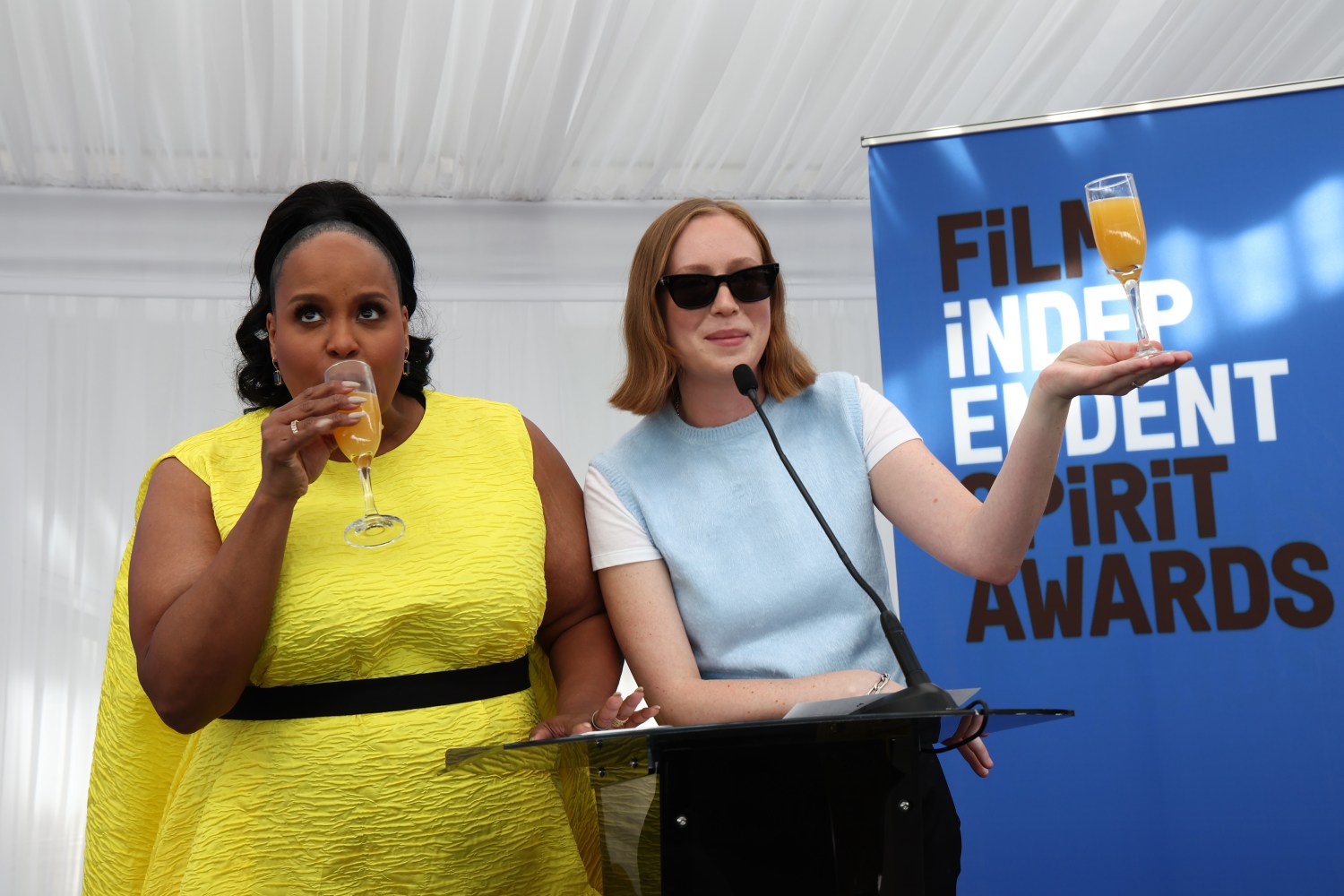 Natasha Rothwell and Hannah Einbinder attend the Film Independent Spirit Awards Nominee Brunch on Jan. 10.