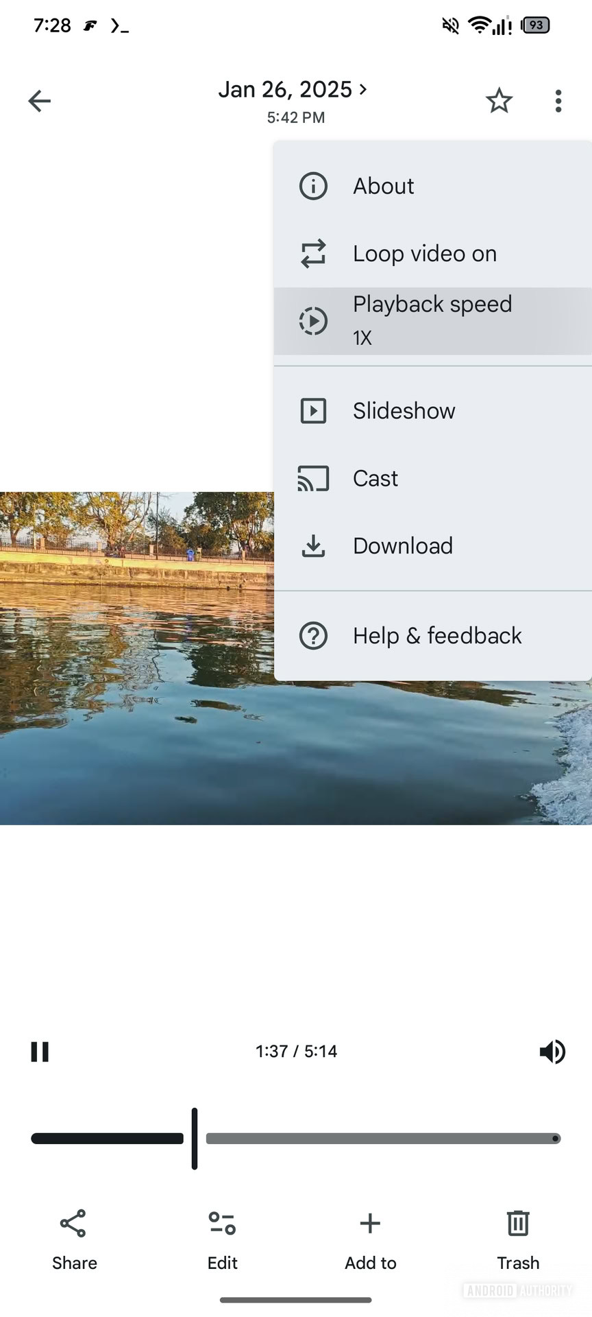 Google Photos Playback speed option (1)