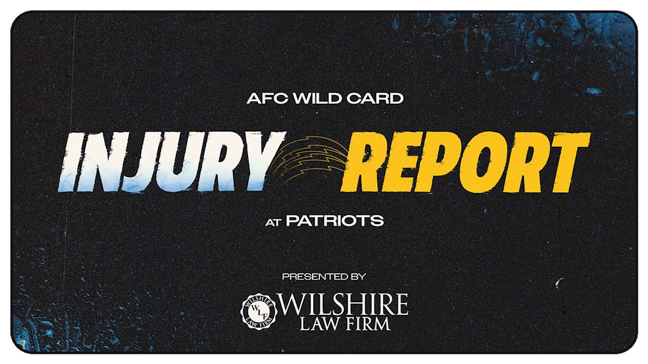  Los Angeles Chargers New England Patriots Injury Report Wild Card Round 2025