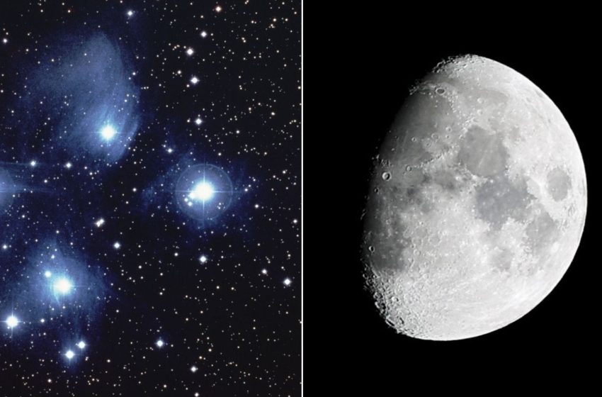  See the ‘Seven Sisters’ of the Pleiades swim in the light of a waxing moon at sunset tonight