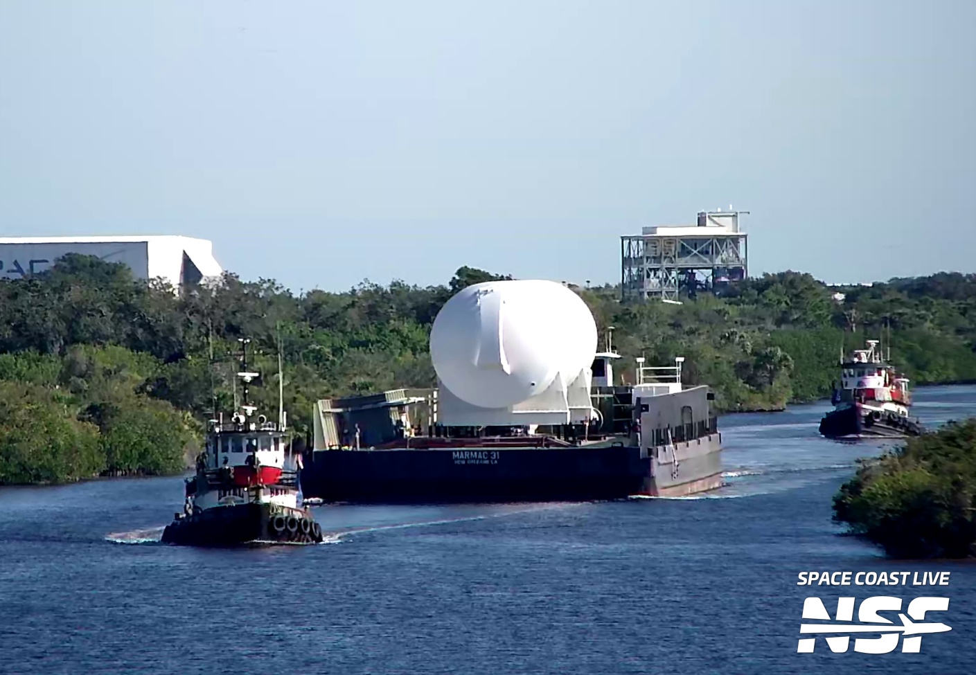  Starship Barge identified ahead of Starbase to KSC transports