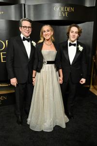 Matthew Broderick, Sarah Jessica Parker and James Wilkie Broderick at Golden Eve: The Golden Globes Honor Helen Mirren & Sarah Jessica Parker at The Beverly Hilton on January 06, 2026 in Beverly Hills, California.
