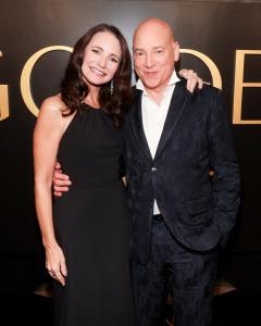 Kristin Davis and Evan Handler at Golden Eve: The Golden Globes Honor Helen Mirren & Sarah Jessica Parker at The Beverly Hilton on January 06, 2026 in Beverly Hills, California.