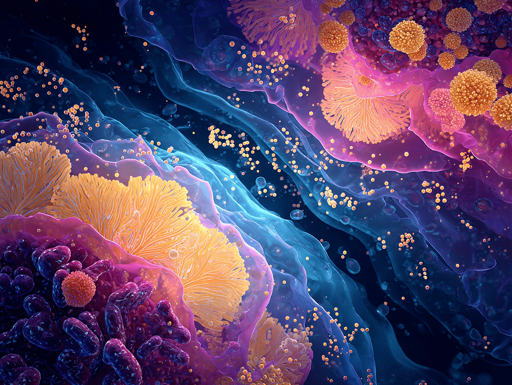 AI Illustration of gut microbial flora