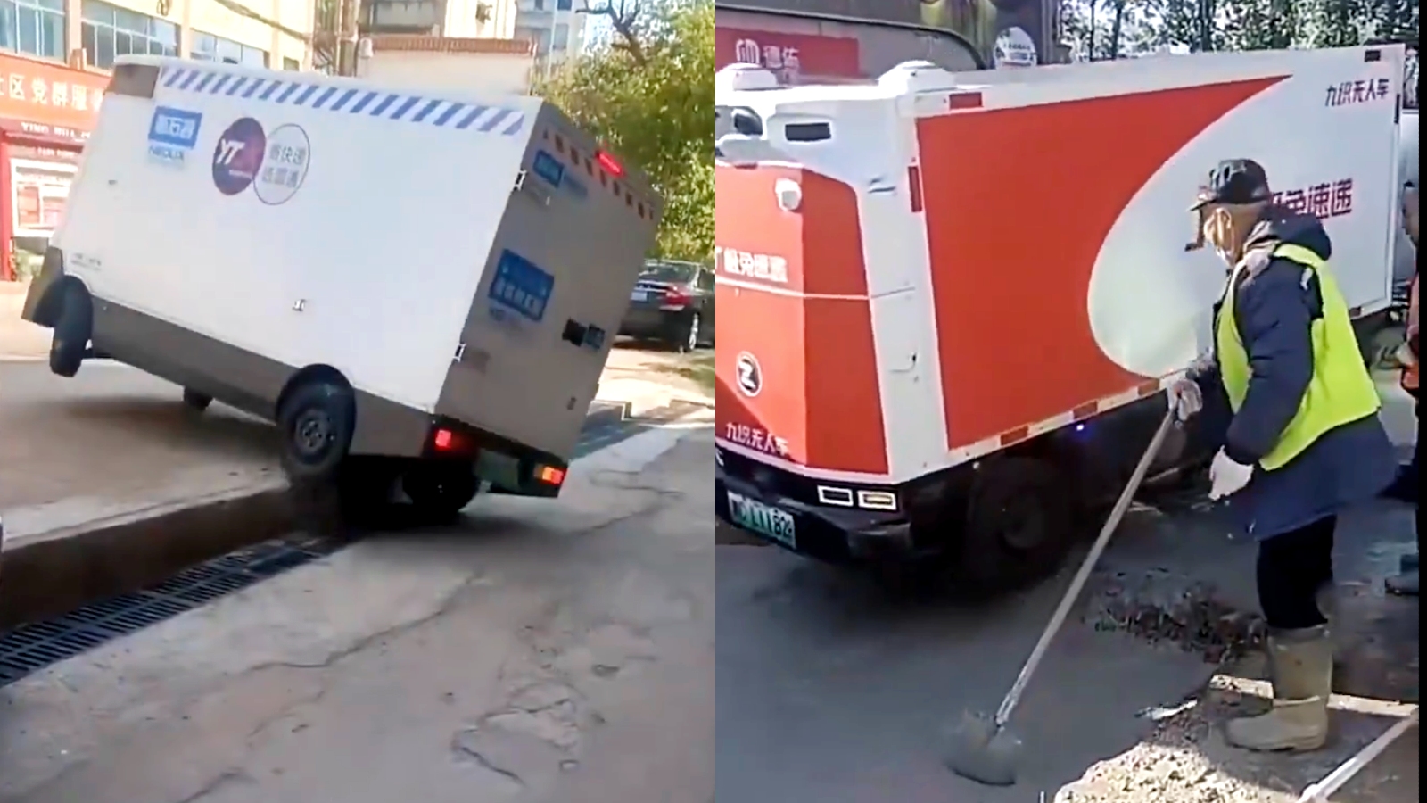  Driverless delivery vans in China go viral for all the wrong reasons by causing chaos on roads