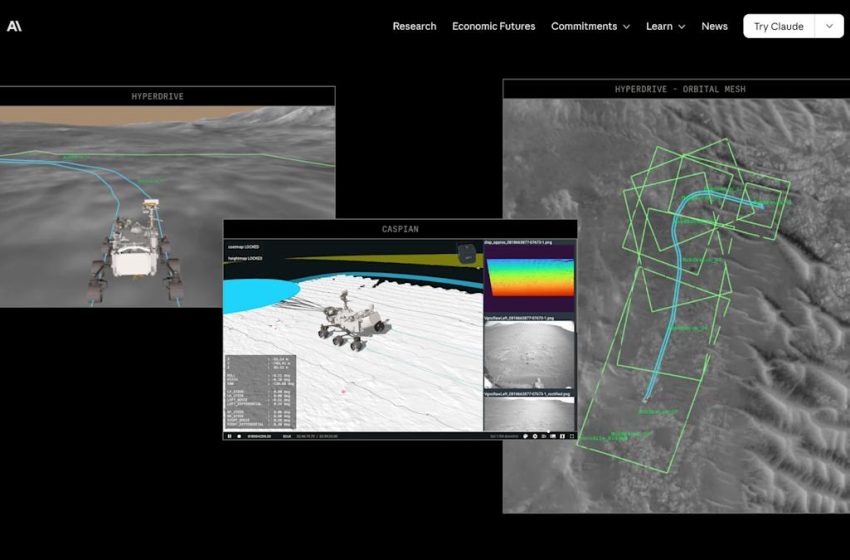  NASA used Claude to plot a route for its Perseverance rover on Mars