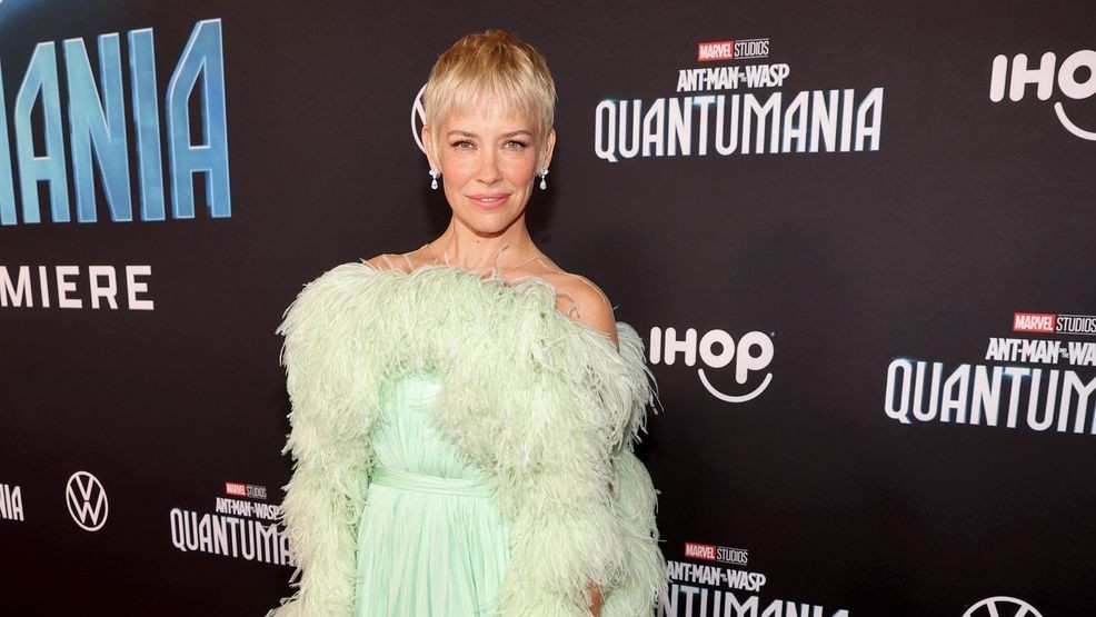 Evangeline Lilly attends the Ant-Man and The Wasp Quantumania world premiere at Regency Village Theatre in Westwood, California on February 06, 2023. (Photo by Jesse Grant/Getty Images for Disney)