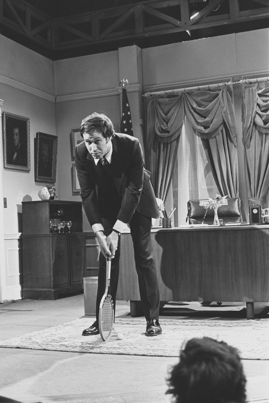 Chase ridiculed President Gerald Ford regularly in 