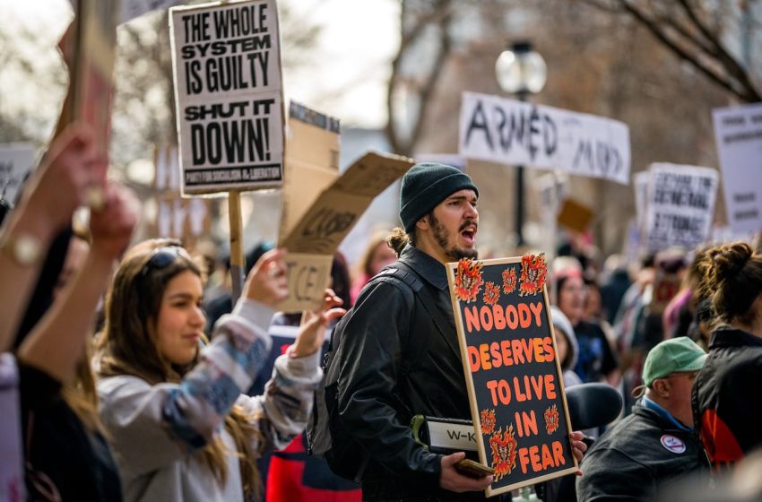  Protesters gather in Salt Lake City
