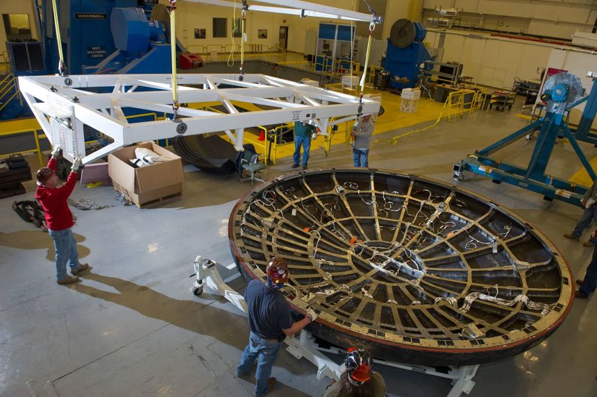 For the first test flight of Orion, the heat shield ablative material reached temperatures of about 4,000 degrees Fahrenheit (2,200 degrees Celsius).