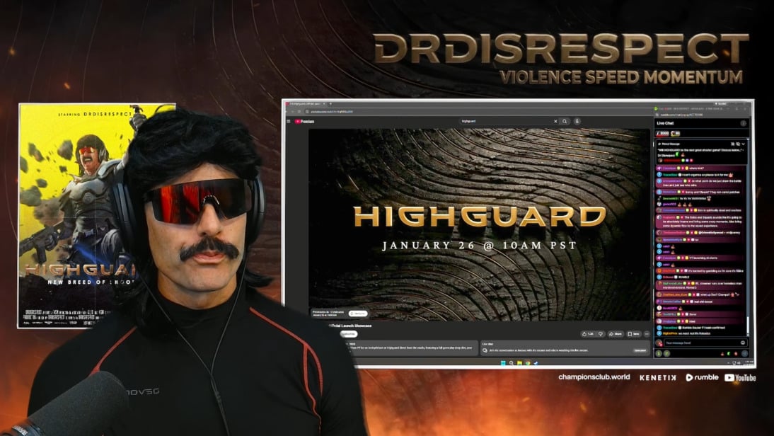  DrDisrespect Lies About Being Invited To Highguard Preview Event