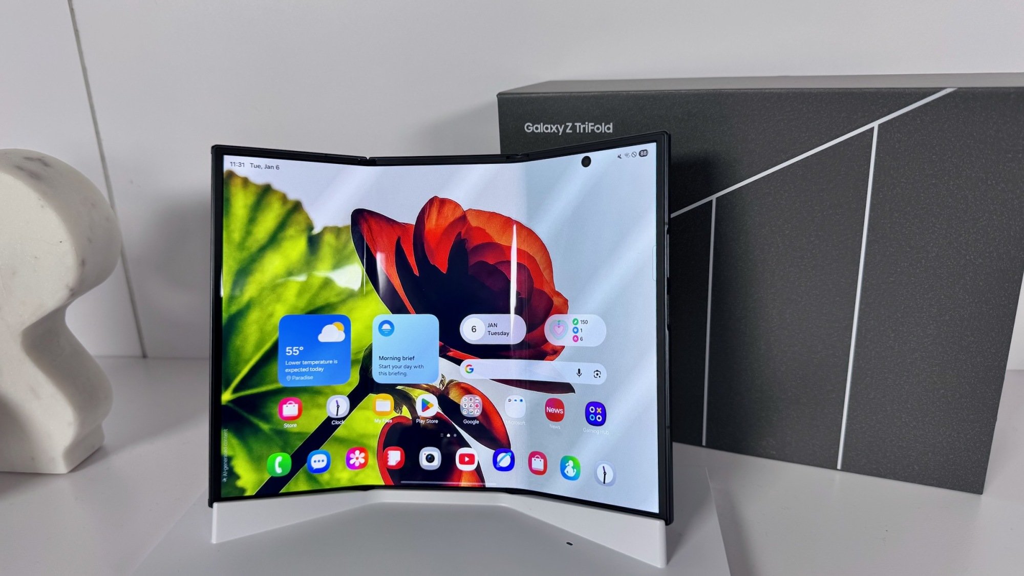 galaxy z trifold on display at ces 2026
