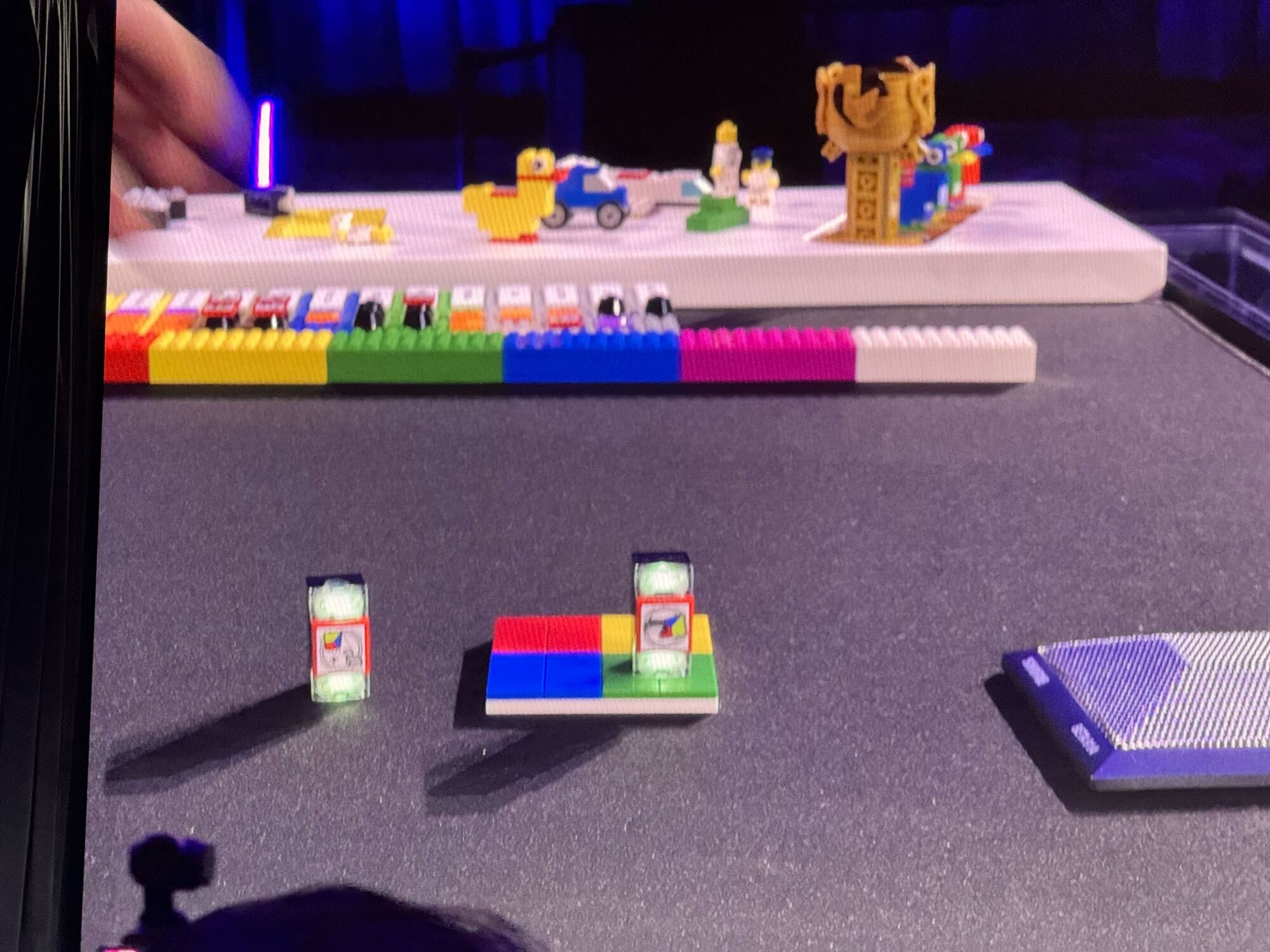 Lego Smart Brick sensor can sense colors and other bricks can match those colors.