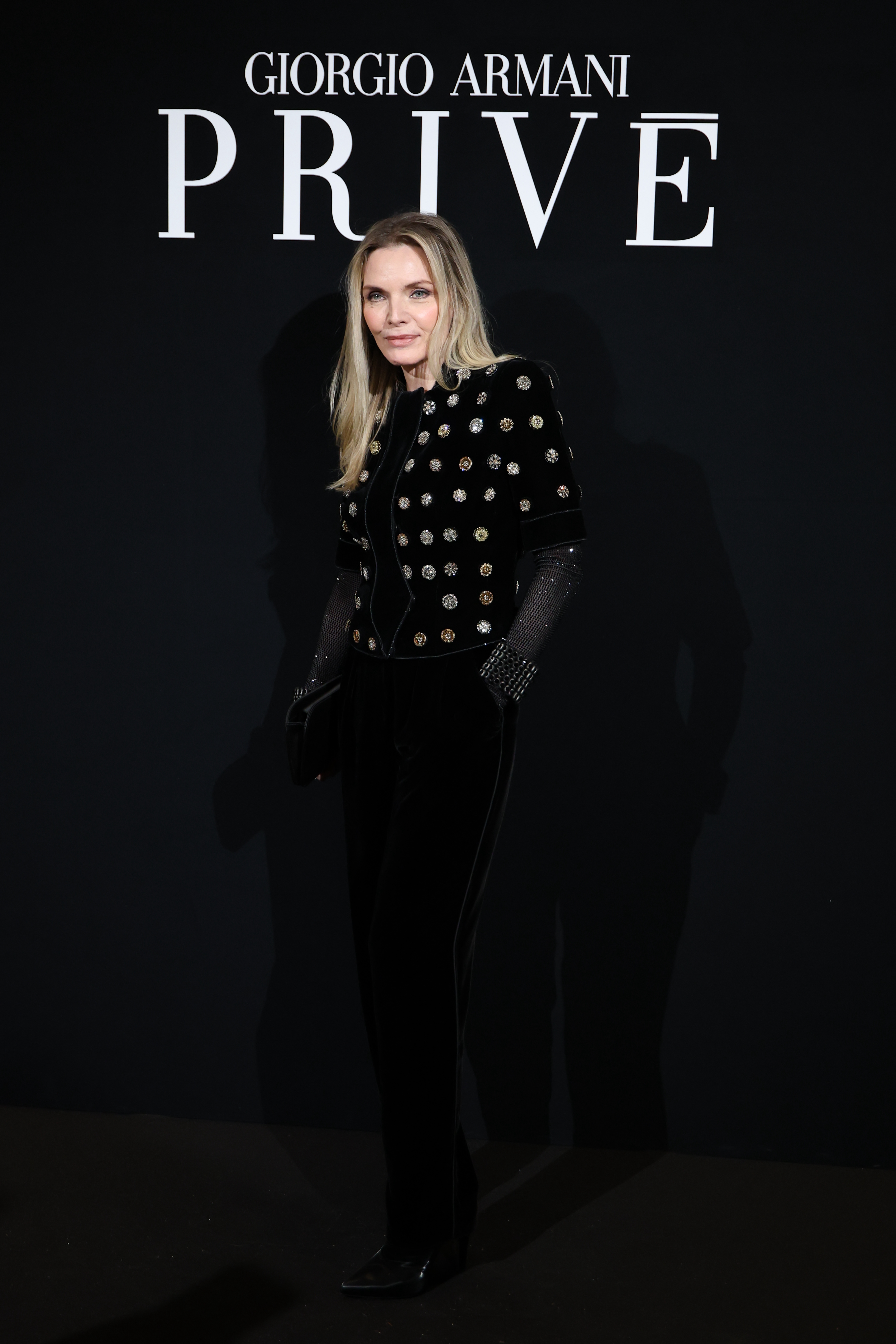Michelle Pfeiffer at the Giorgio Armani Privé show