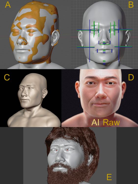 The reconstruction of the face of the Kennewick Man in progress. Pic: Cicero Moraes