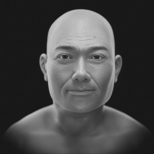 The objective reconstruction of the face of the Kennewick Man, without subjective elements like hair and skin tone. Pic: Cicero Moraes