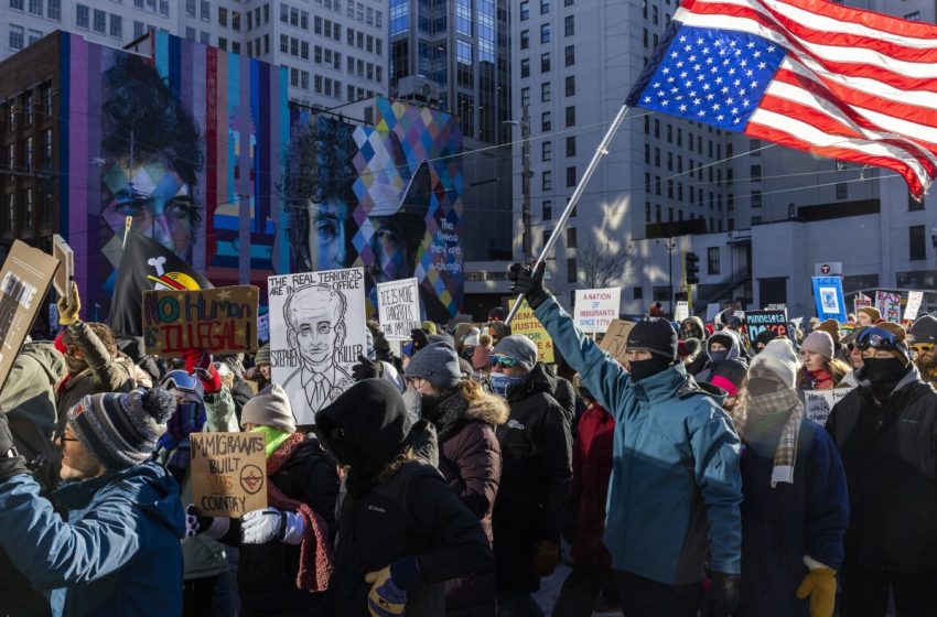  Thousands once again protest ICE in Minneapolis and across the U.S. : The Picture Show : NPR