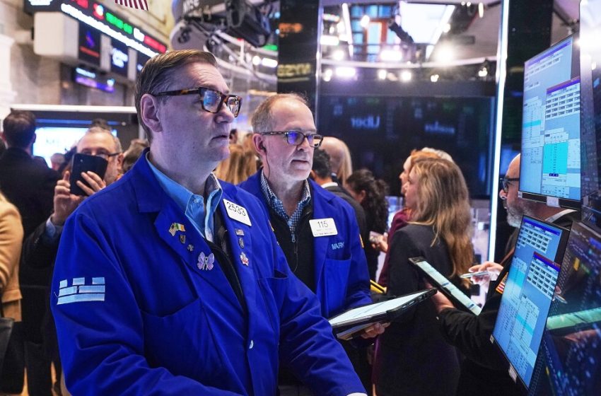  US stocks hold near their all-time high while the dollar’s value stabilizes