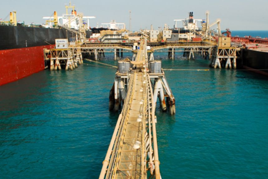 The Al Basrah Oil Terminal stretches over half a mile from the south platform to the north platform.