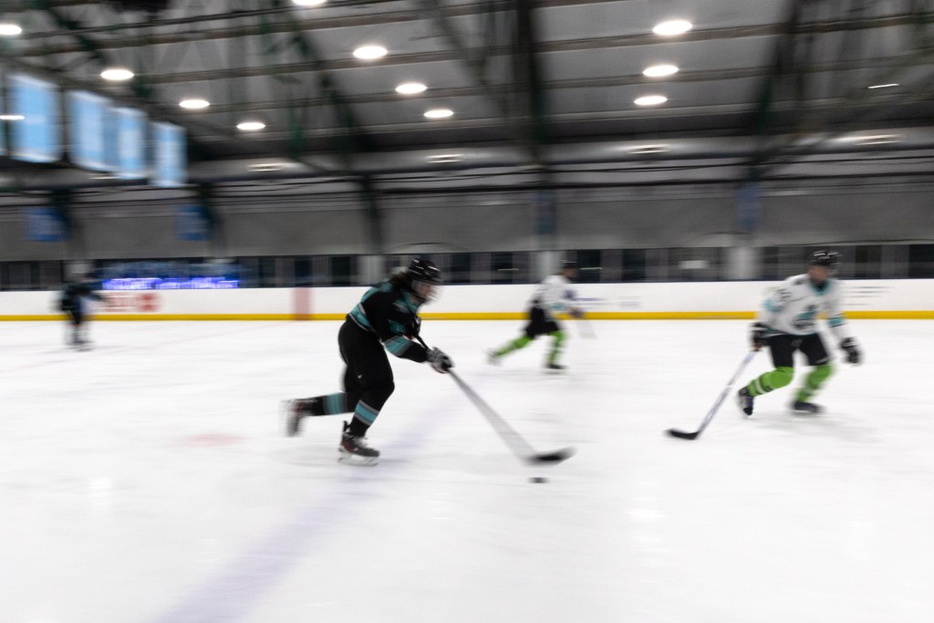 New York City Pride Hockey Alliance teams play a league game at Chelsea Piers,