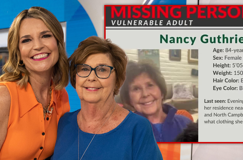  ‘TODAY’ Anchor Savannah Guthrie’s Mom Missing