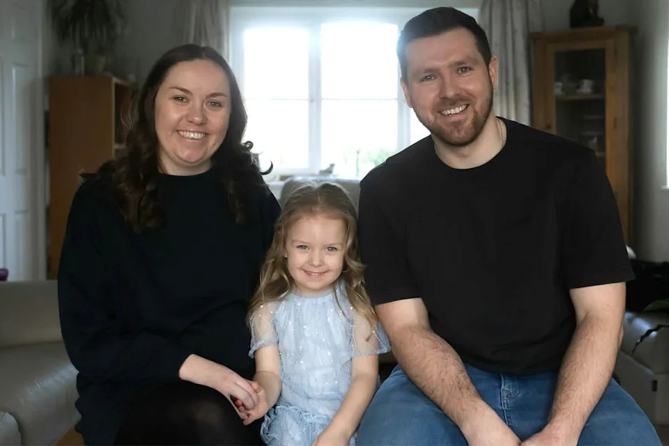 Alex Stewart and Joe Stewart with daughter Elsie. James Bouckley