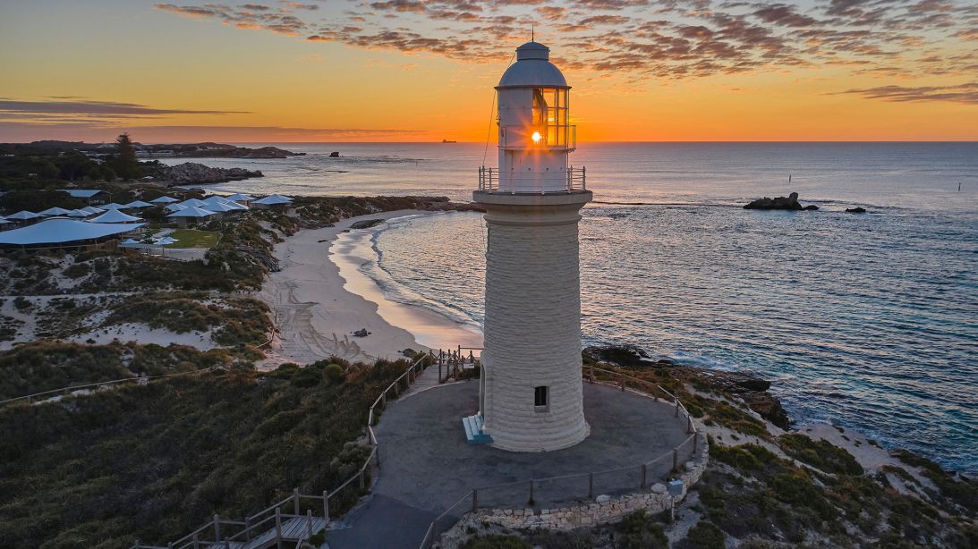 Bathurst Lighthouse is one of two lighthouses on Rottnest Island.