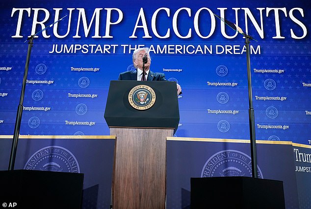 President Donald Trump launched the Trump Accounts campaign on Wednesday, January 28, 2026