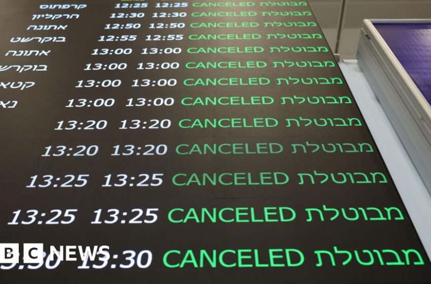  Flights cancelled as travel warnings issued after US-Israeli strikes on Iran – BBC