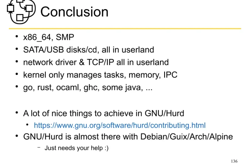  GNU Hurd Is “Almost There” With x86_64, SMP & ~75% Of Debian Packages Building