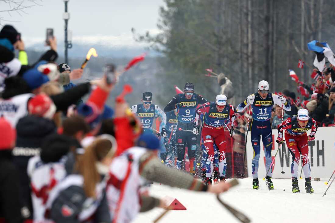 Gus Schumacher, pictured at the FIS Nordic World Ski Championships Trondheim in 2025.